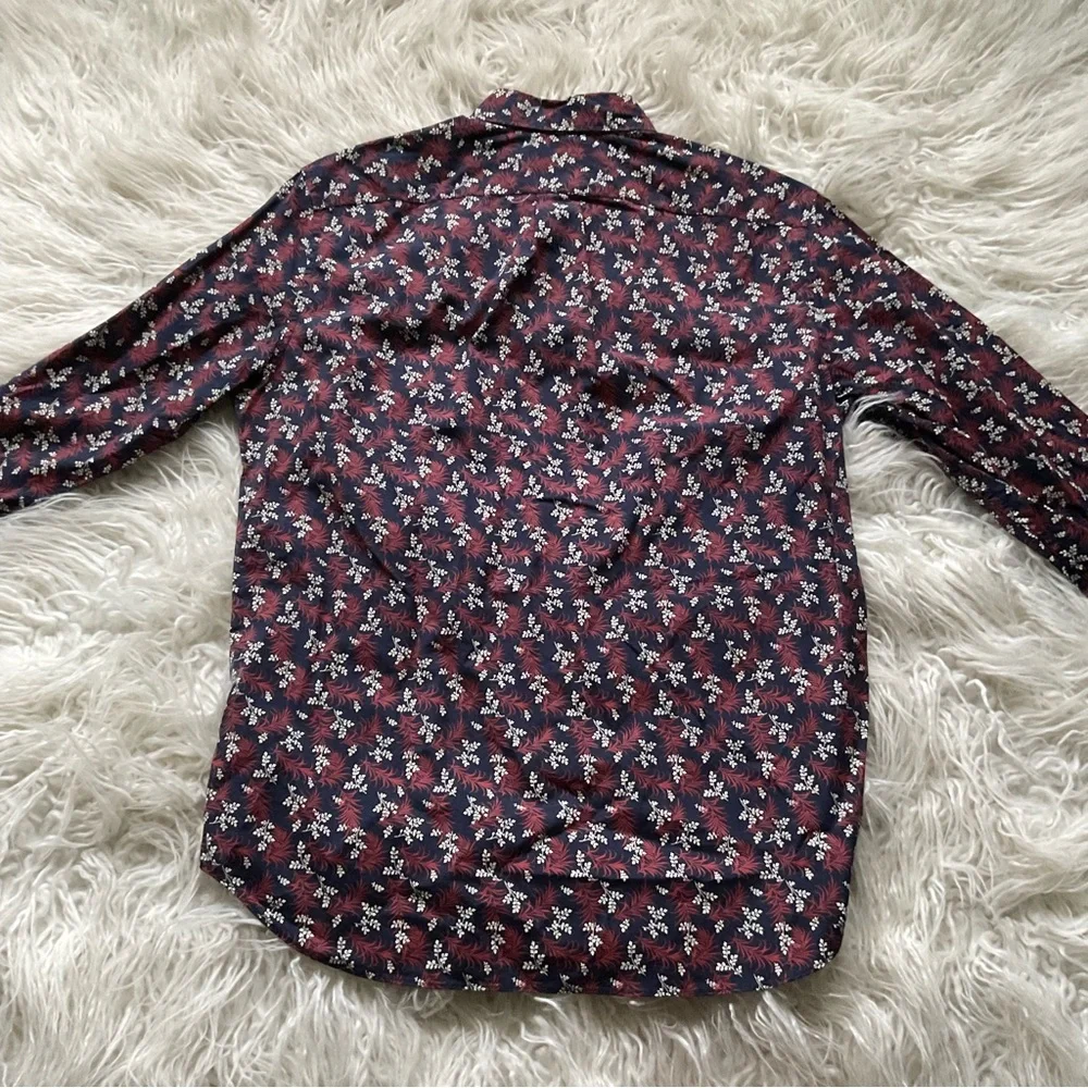 J Crew Long-sleeve‎ stretch Secret Wash cotton poplin slim shirt